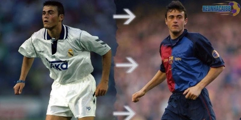 Luis Enrique là một trong số ít người từng thi đấu nổi bật cho cả Real Madrid và Barcelona